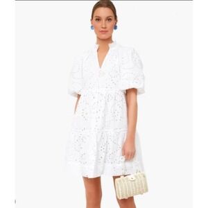 TUCKERNUCK x Cameron Eubanks Wimberly White Eyelet  Lace Palmer Dress NWT Large